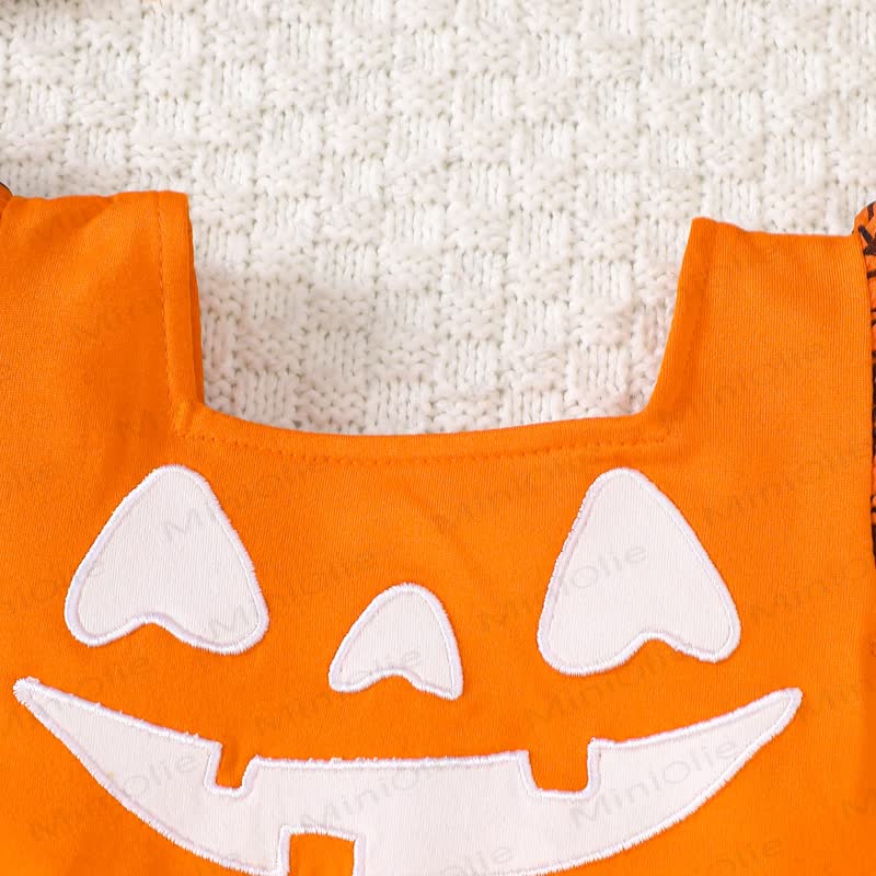 Baby Halloween Bow Flutter Sleeve Onesie - image 11