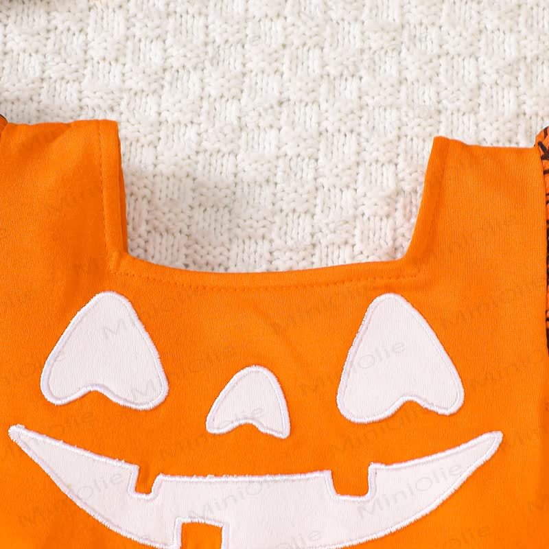 Baby Halloween Bow Flutter Sleeve Onesie - image 11
