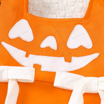 Baby Halloween Bow Flutter Sleeve Onesie - image 12