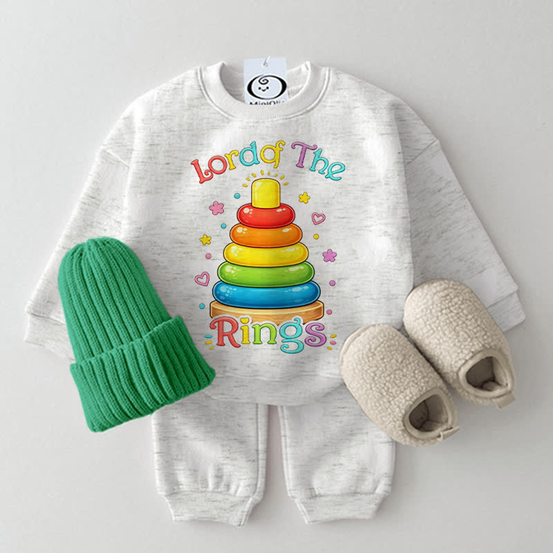 LORD OF THE RINGS Baby Light Grey Sweatshirt 2-piece Set - Light Grey - 2-3T - image 1