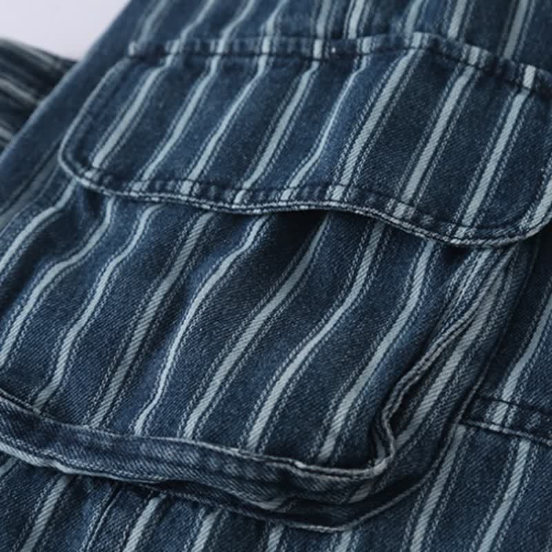 Toddler Boys Pinstripe Cargo Wide Leg Pants - image 7