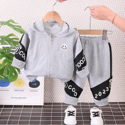 Toddler Contrast Sleeve Varsity Jacket and Jogger 2-piece Set - Gray COOL - 4-5T - image 7