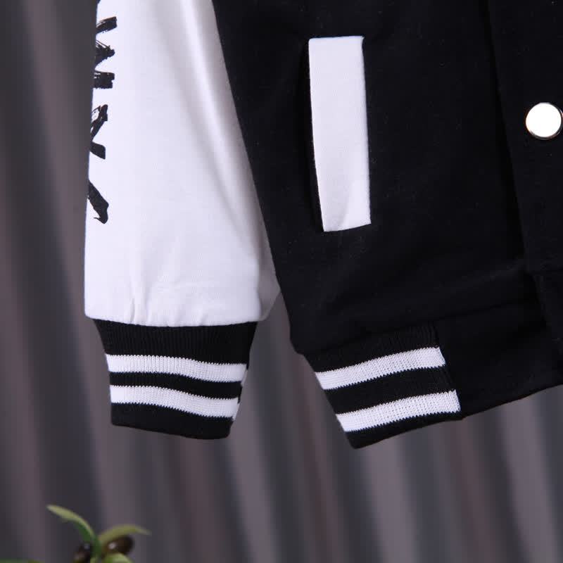 Toddler Contrast Sleeve Varsity Jacket and Jogger 2-piece Set - image 13