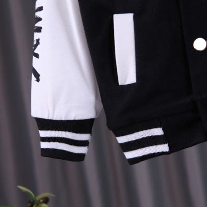 Toddler Contrast Sleeve Varsity Jacket and Jogger 2-piece Set - image 13