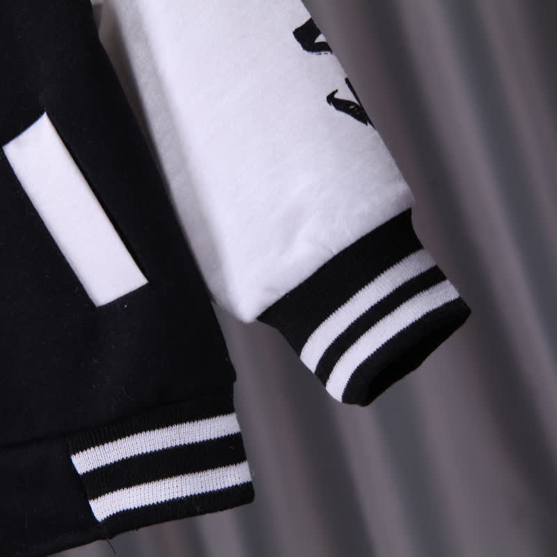 Toddler Contrast Sleeve Varsity Jacket and Jogger 2-piece Set - image 14