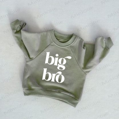 BIG BRO Baby Toddler Grey Green Sweatshirt - Grey Green - 3-5T - image 1