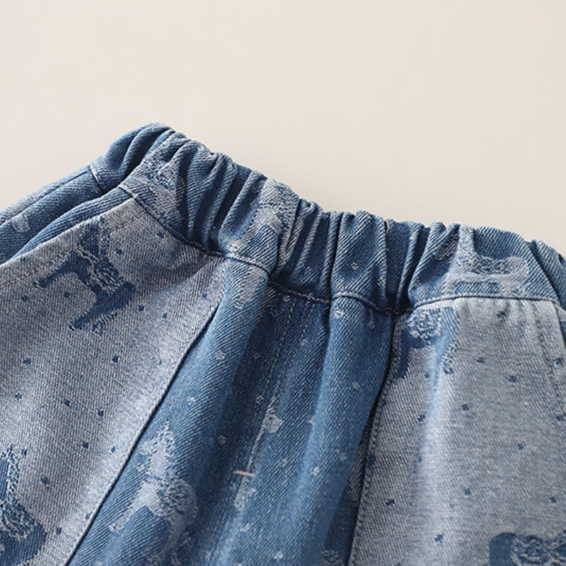 Toddler Baby Horse Denim Jacket and Pants 3-piece Set - image 13
