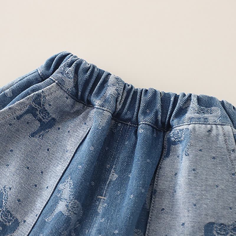 Toddler Baby Horse Denim Jacket and Pants 3-piece Set - image 13
