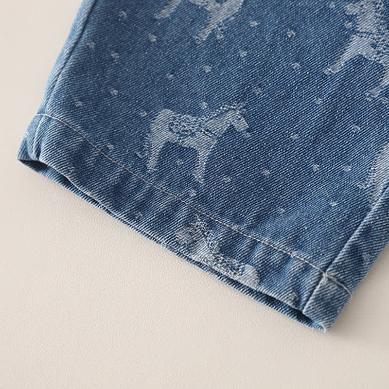 Toddler Baby Horse Denim Jacket and Pants 3-piece Set - image 15
