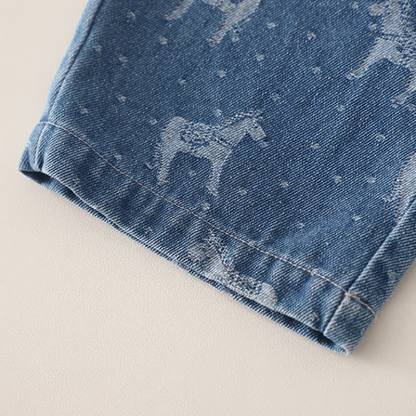 Toddler Baby Horse Denim Jacket and Pants 3-piece Set - image 15