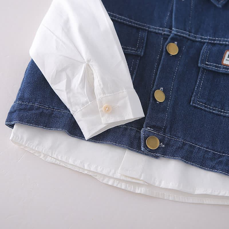 Baby Toddler Casual Denim Vest and Pants 3-piece Set - image 10
