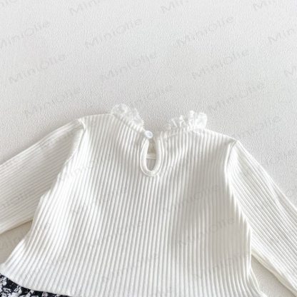 Baby Girl Houndstooth Outerwear and Ribbed Dress Set - image 8