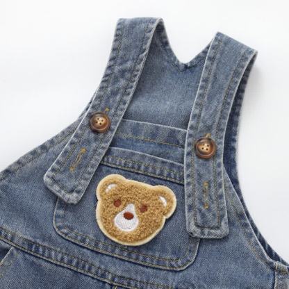 Baby Toddler Bear Pocket Denim Overalls - image 4