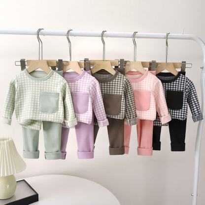 Toddler Gingham Top and Pants Pyjama 2-piece Set - image 1