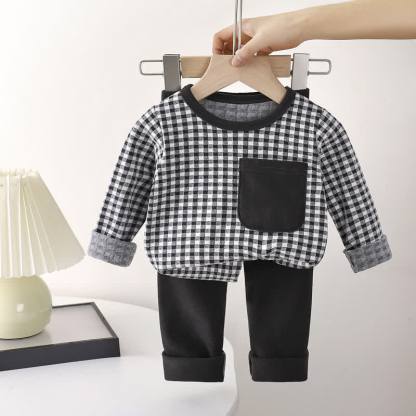 Toddler Gingham Top and Pants Pyjama 2-piece Set - Black - 10-11T - image 3
