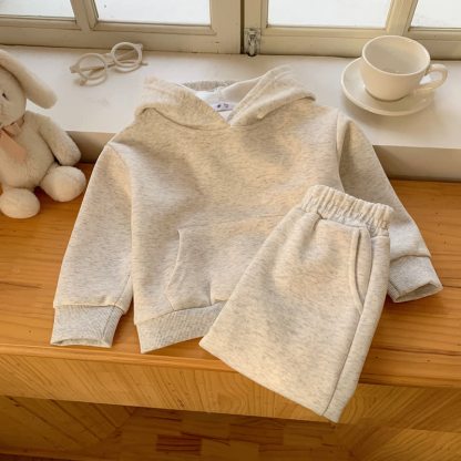 Toddler Girls Pullover Hoodie and Jogger 2-piece Set - Gray - 10-11T - image 3