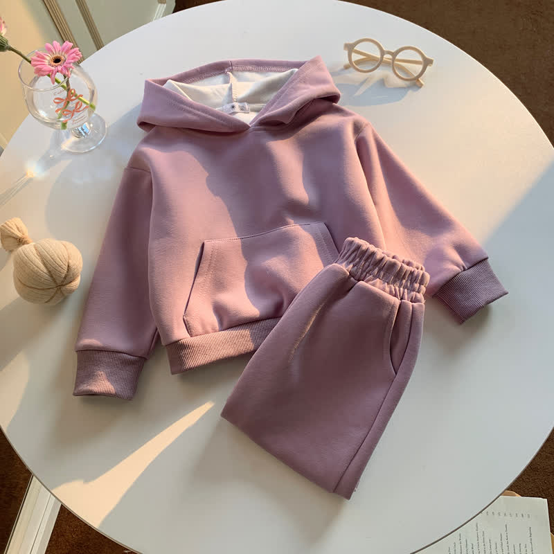 Toddler Girls Pullover Hoodie and Jogger 2-piece Set - Purple - 10-11T - image 6