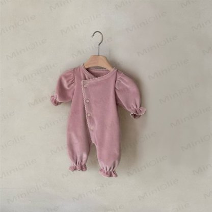 Baby Ruffle Trim Long Sleeve Romper - Pink - 18-24M - image 3