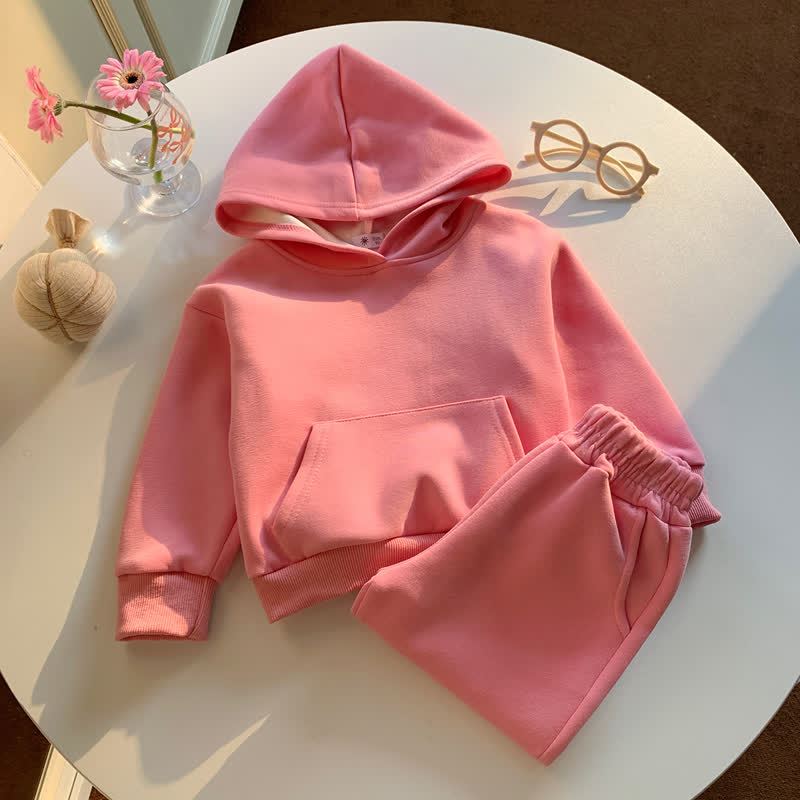 Toddler Girls Pullover Hoodie and Jogger 2-piece Set - Fuchsia - 10-11T - image 7