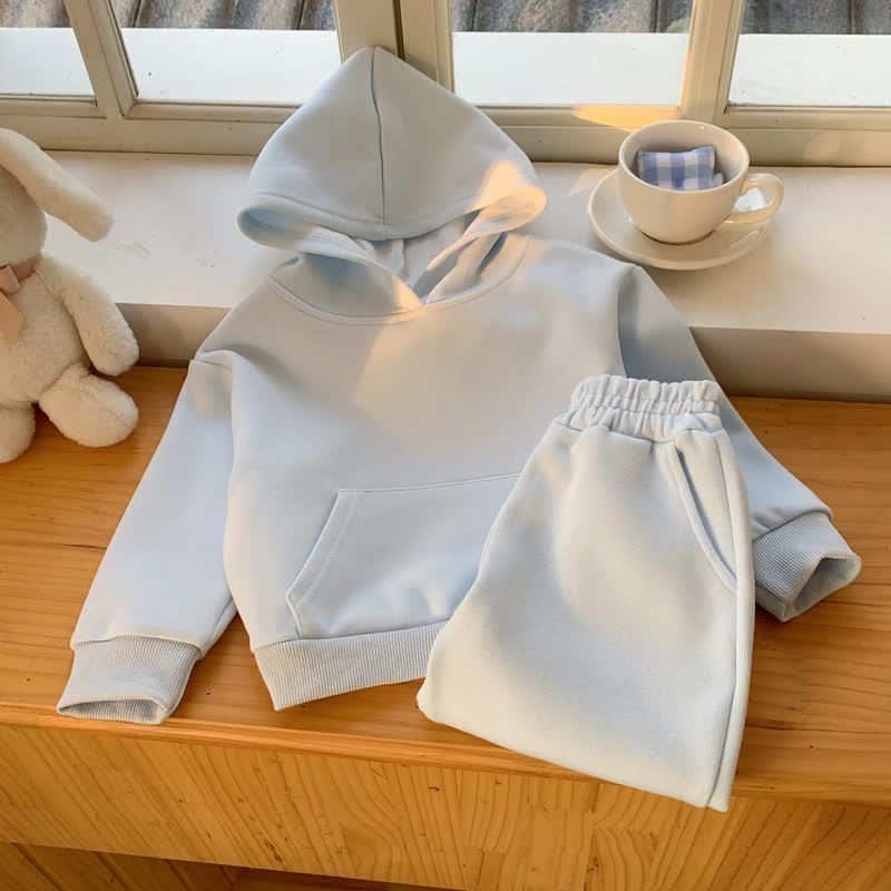 Toddler Girls Pullover Hoodie and Jogger 2-piece Set - Blue - 10-11T - image 9