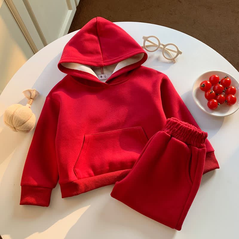 Toddler Girls Pullover Hoodie and Jogger 2-piece Set - Red - 10-11T - image 10