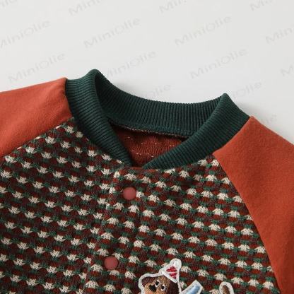 Baby Houndstooth Knit Puppy Romper - image 6
