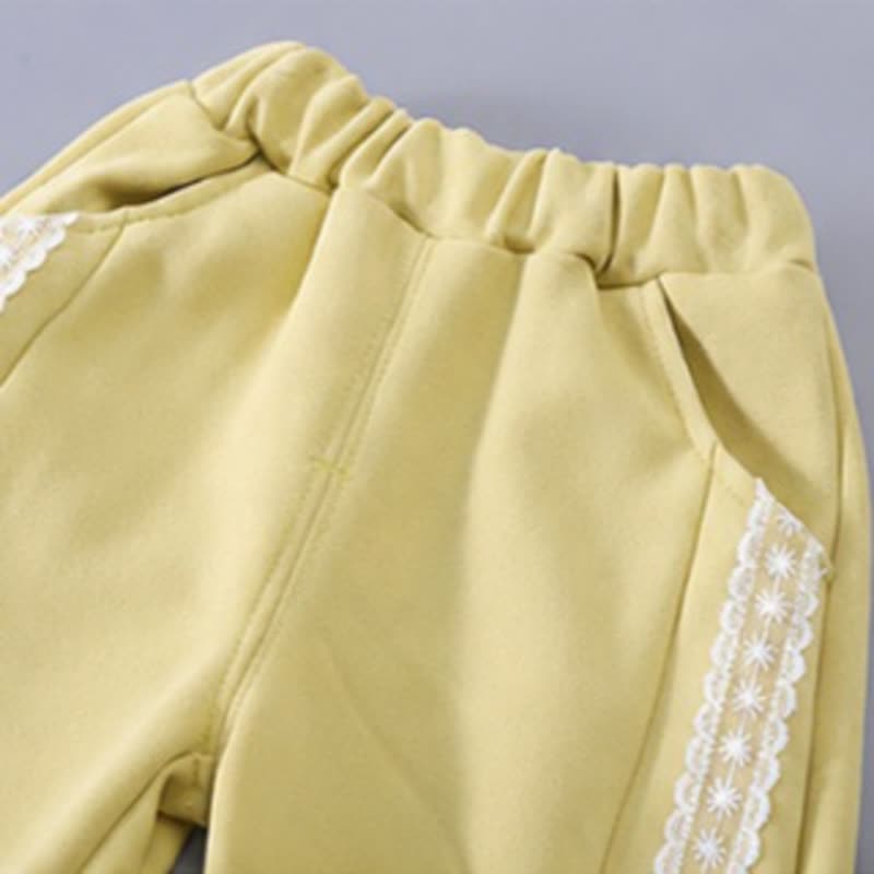 Toddler Girl Lace Trim Ruffle Hoodie and Pants 2-piece Set - image 8