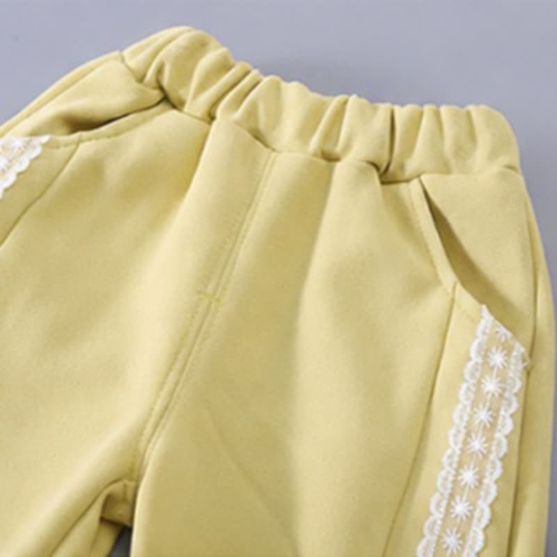 Toddler Girl Lace Trim Ruffle Hoodie and Pants 2-piece Set - image 8