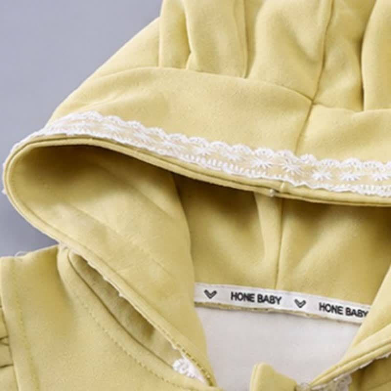 Toddler Girl Lace Trim Ruffle Hoodie and Pants 2-piece Set - image 4