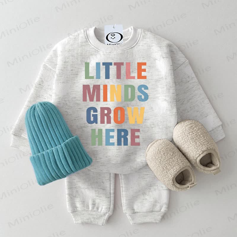 LITTLE MINDS GROW HERE Baby Sweatshirt 2-piece Set - Grey - 2-3T - image 1