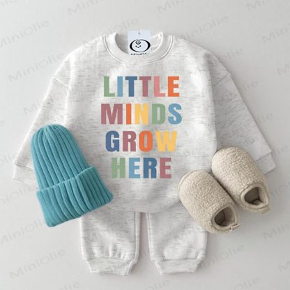 LITTLE MINDS GROW HERE Baby Sweatshirt 2-piece Set - Grey - 2-3T - image 1