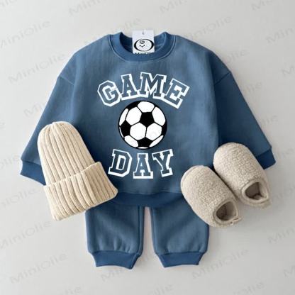 GAME DAY Baby Sweatshirt 2-piece Blue Set - Blue - 2-3T - image 1