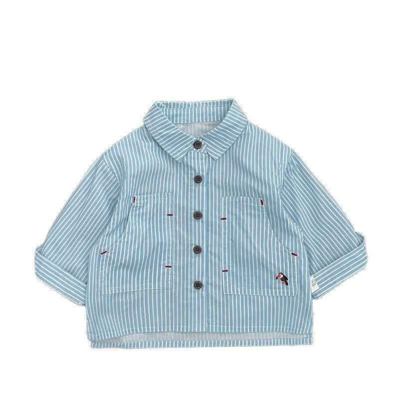 Baby Toddler Puppy Preppy Knit Vest or Striped Shirt - Blue - 3-4T - image 3