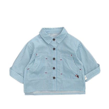 Baby Toddler Puppy Preppy Knit Vest or Striped Shirt - Blue - 3-4T - image 3
