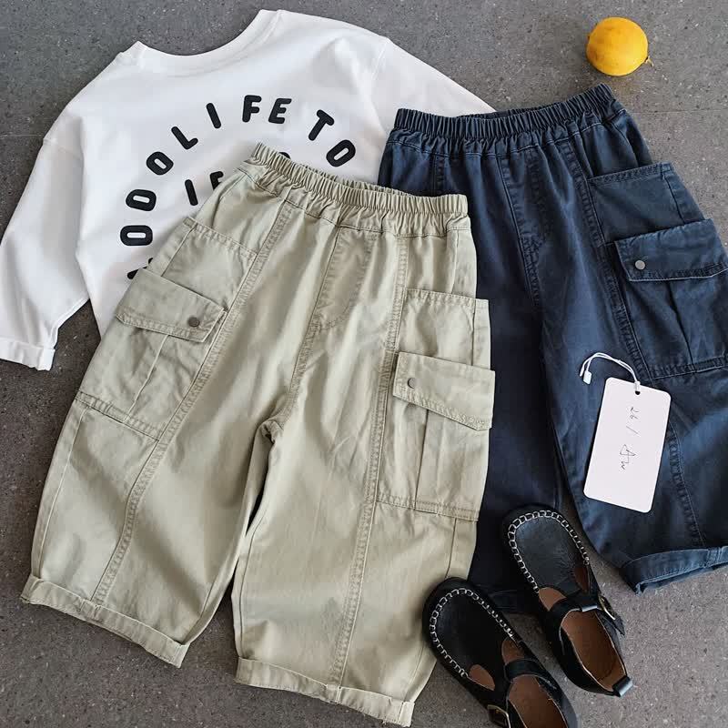 Toddler Boys Solid Color Relaxed Fit Cargo Pants - image 1