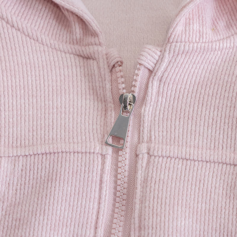 Toddler Girl Pink Bunny Ear Hoodie and Pants 2-piece Set - image 4