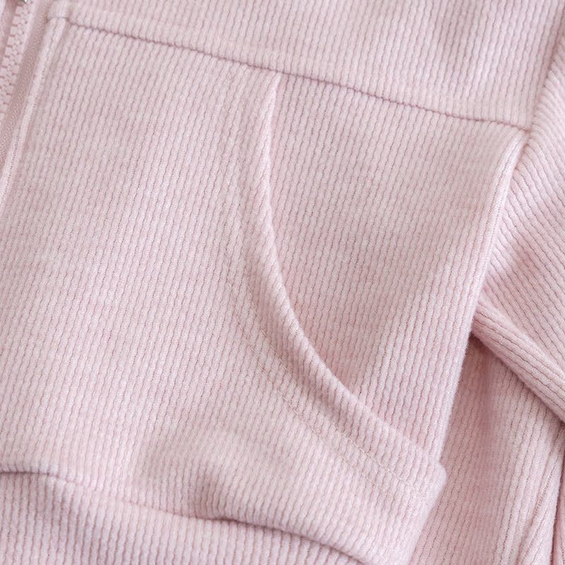 Toddler Girl Pink Bunny Ear Hoodie and Pants 2-piece Set - image 6