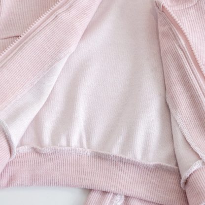 Toddler Girl Pink Bunny Ear Hoodie and Pants 2-piece Set - image 5