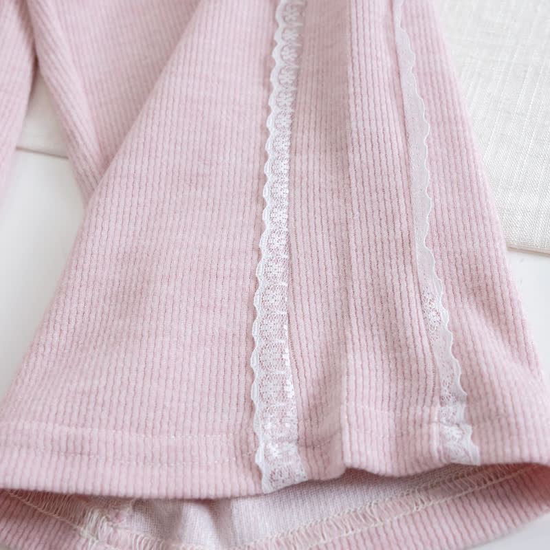 Toddler Girl Pink Bunny Ear Hoodie and Pants 2-piece Set - image 10