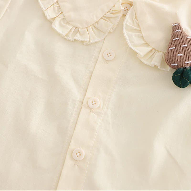 Baby Toddler Girls Carrot Ruffle Collar 3-piece Set - image 10