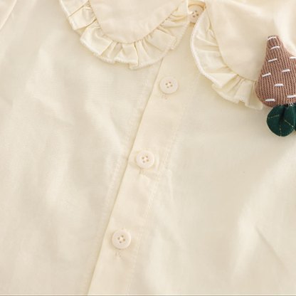 Baby Toddler Girls Carrot Ruffle Collar 3-piece Set - image 10