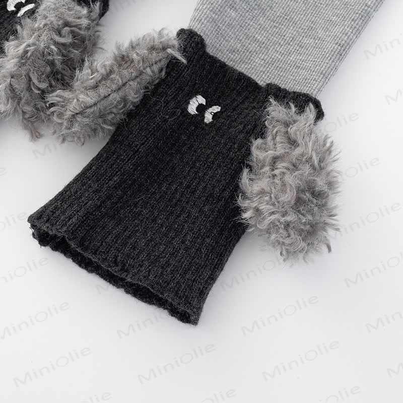 Baby Ribbed Monster Cuff Knit Leggings - image 4