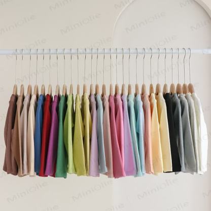 Toddler Cotton Solid Color Long Sleeve Top - image 1