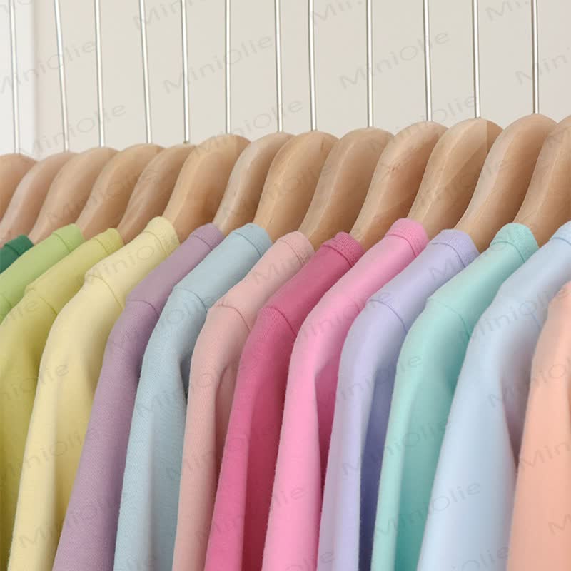 Toddler Cotton Solid Color Long Sleeve Top - image 2