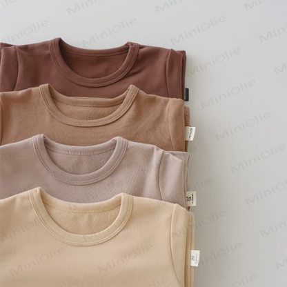 Toddler Cotton Solid Color Long Sleeve Top - image 3