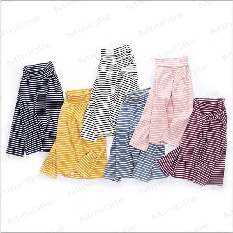 Baby Toddler Striped Mock Neck Long Sleeve Top - image 5