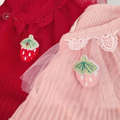 Baby Girl Strawberry Tulle Dress - image 4