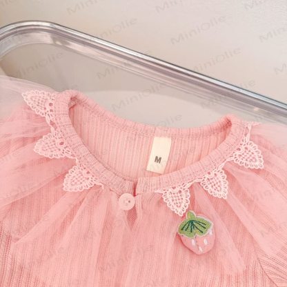 Baby Girl Strawberry Tulle Dress - image 5