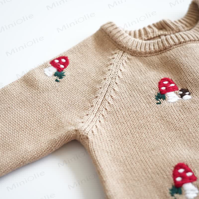 Baby Mushroom Knit Romper - image 7