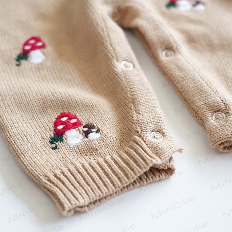 Baby Mushroom Knit Romper - image 10
